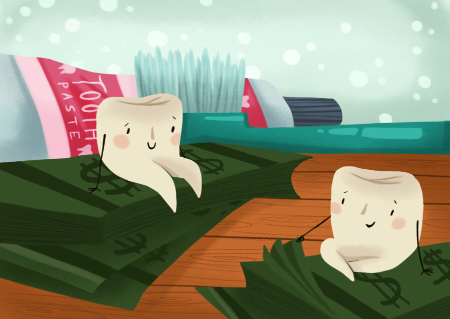 dental insurance maximums, teeth sitting with money